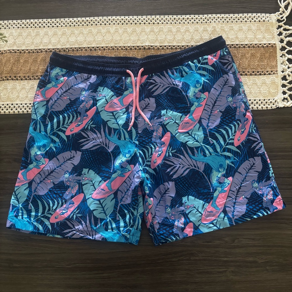 Tropical Surf Print Men's Swim Shorts